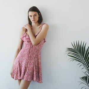 Zara Floral Print Ruffled Dress